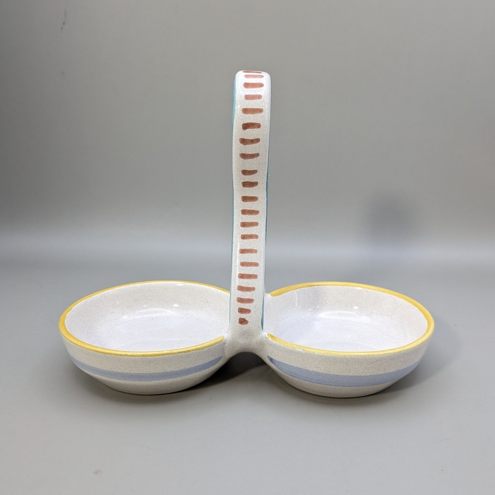 Vintage Ceramiche Deruta Italy Raffaellesco Oil Vinegar Cruet Set Hand Painted - Picture 8 of 13